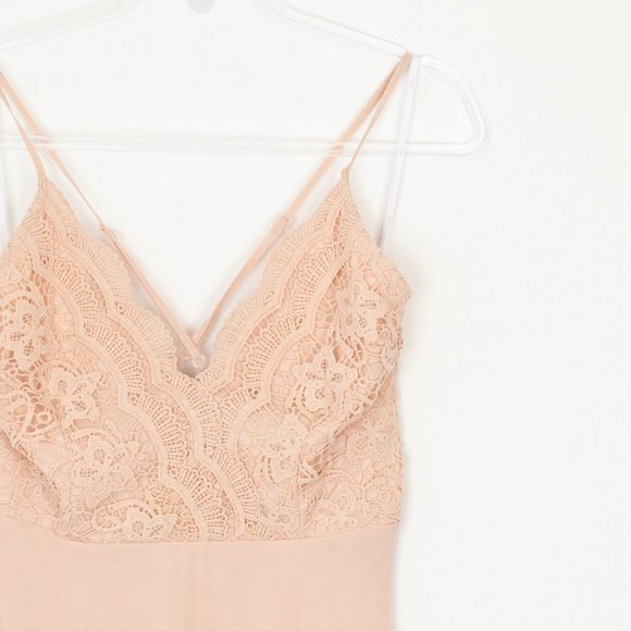 Lulu's Madalyn Blush Lace Maxi Dress Size Medium - Picture 4 of 10